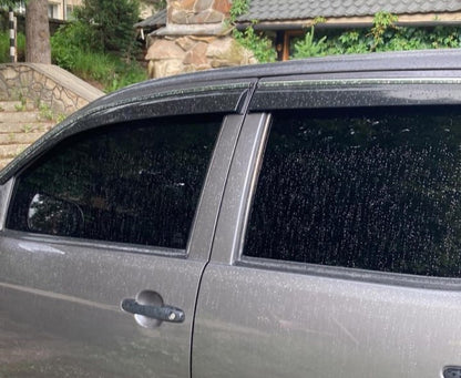 Window Deflectors with Chrome Trim (4 pcs, Sunplex Chrome) for Toyota Hilux 2006-2015 - image 3