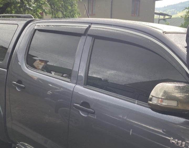 Windshields with chrome (4 pcs, Sunplex Chrome) for Toyota Hilux 2015↗ - Reelken Auto