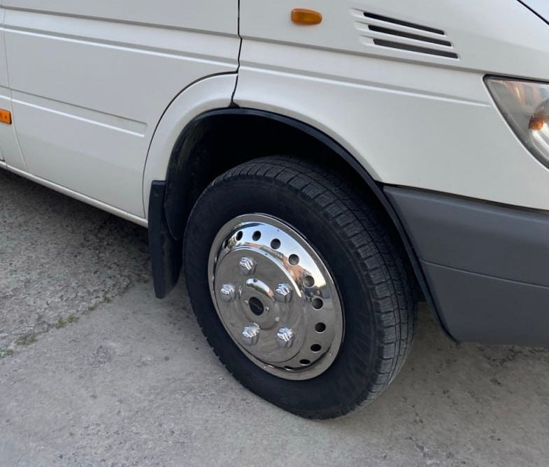 Stainless Steel Wheel Covers Exclusive V2 (2-ring design) for Volkswagen LT 1995-2006 - image 1
