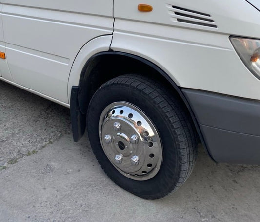 Stainless Steel Wheel Covers Exclusive V2 R15 (2-piece) for Mercedes Sprinter W901/902/903/904/905 1995-2006 - image 1