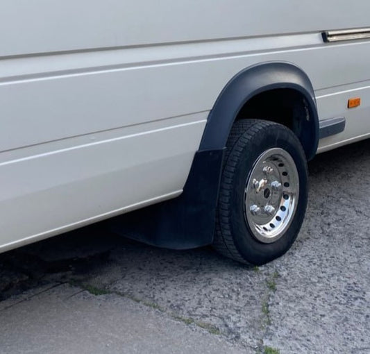 Stainless Steel Wheel Covers Exclusive V2 (2-ring design) for Volkswagen LT 1995-2006 - image 2