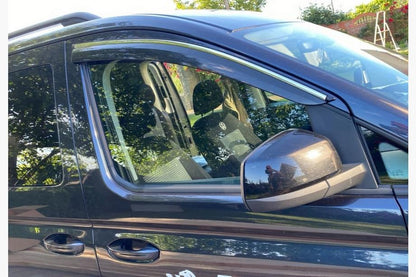 Window Deflectors with Chrome Trim (4 pcs, Sunplex Chrome) for Ford Connect 2021- - image 2