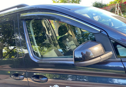 Window Deflectors with Chrome Trim (4 pcs, Sunplex Chrome) for Volkswagen Caddy 2020- - image 2