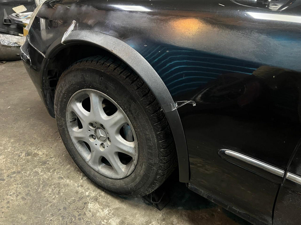 Fender flares (4pcs, black, ABS plastic) for Mercedes S-сlass W220 1998-2005 - image 3