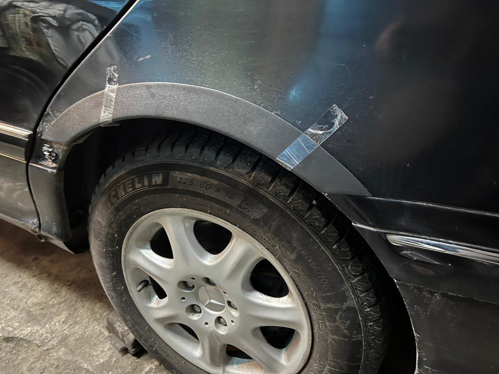 Fender flares (4pcs, black, ABS plastic) for Mercedes S-сlass W220 1998-2005 - image 2