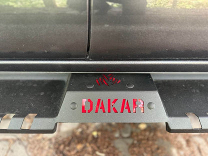 Side sills Dakar V2 with LED (2 pcs, metal) for Toyota Hilux 2015↗ - Reelken Auto