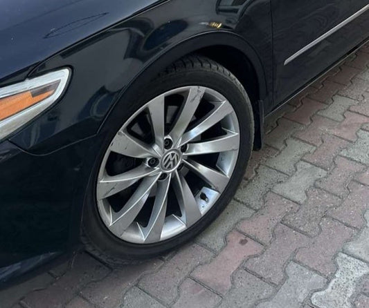 Fender flares 2008-2012 (4 pcs, black, ABS plastic) for Volkswagen Passat СС 2008-2017 - image 1