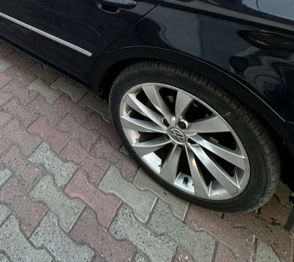 Fender flares 2008-2012 (4 pcs, black, ABS plastic) for Volkswagen Passat СС 2008-2017 - image 2