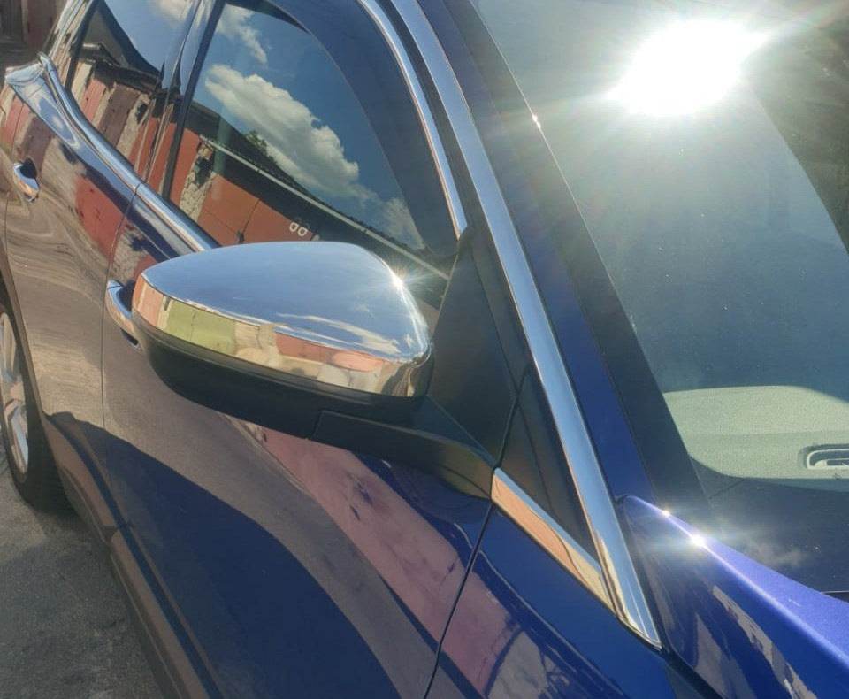 Covers for mirrors (2 pcs, stainless steel) for Opel Grandland X - Reelken Auto