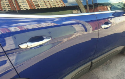 Carmos Door Handle Covers (4 pcs, Stainless Steel) for Peugeot 508 2010-2018 - image 4