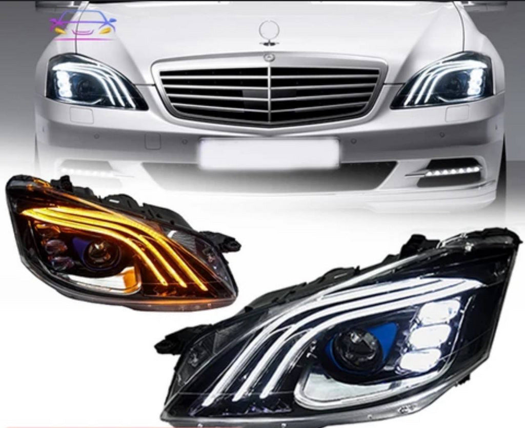 Facelift Headlights (Maybach X222 Design) for Mercedes S-сlass W221 2005-2013 - image 3