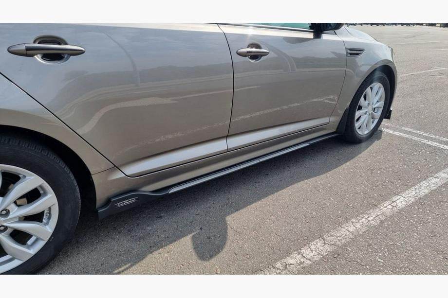 Universal overlays on side sills Niken Gray (ABS) (4pcs) - Reelken Auto