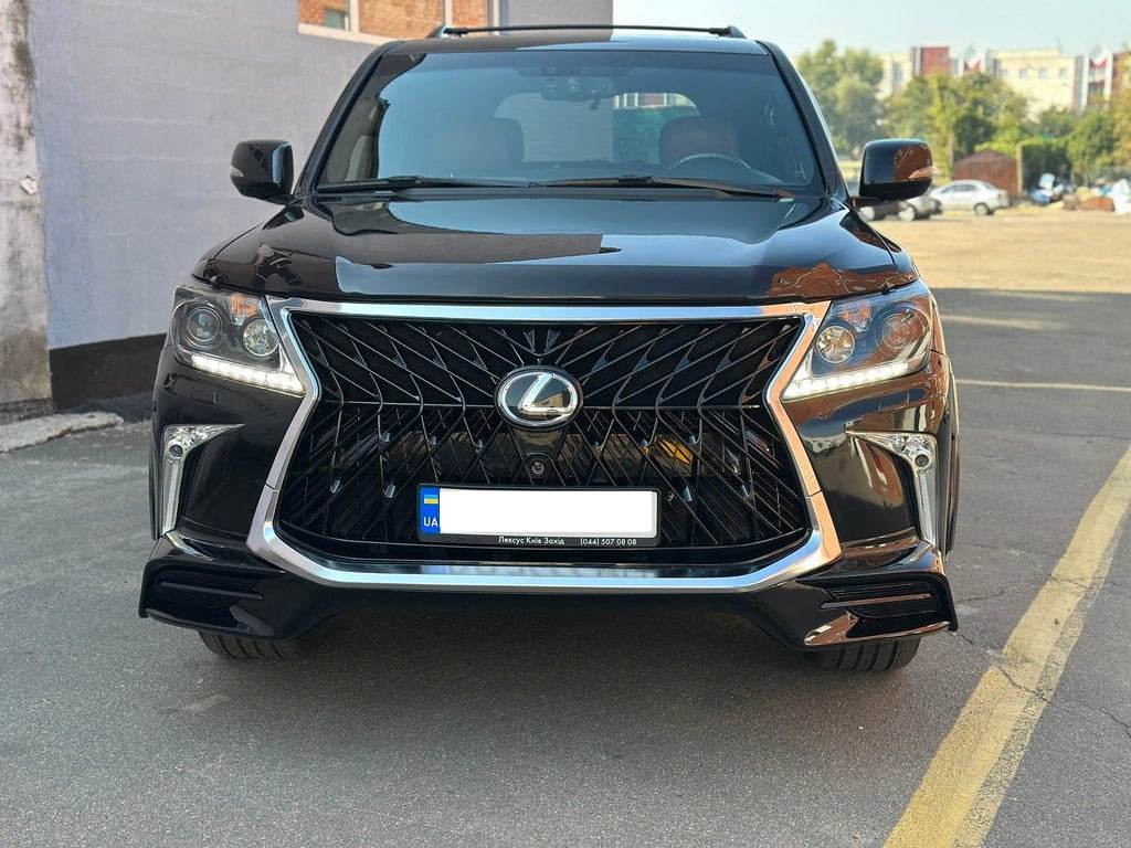Front bumper for 2008-2015 in the style of restyling (for painting) for Lexus LX570/450d - Reelken Auto