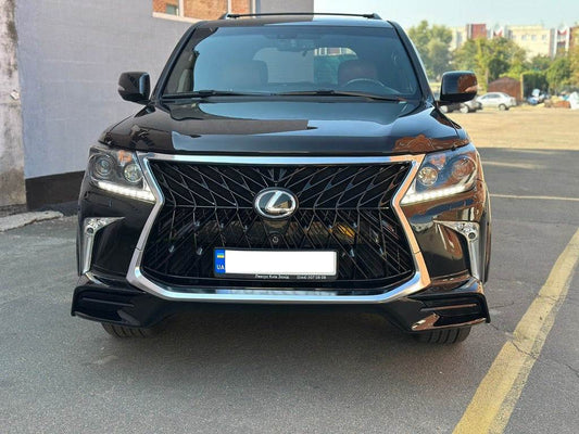 Front bumper for 2008-2015 in the style of restyling (for painting) for Lexus LX570/450d - Reelken Auto