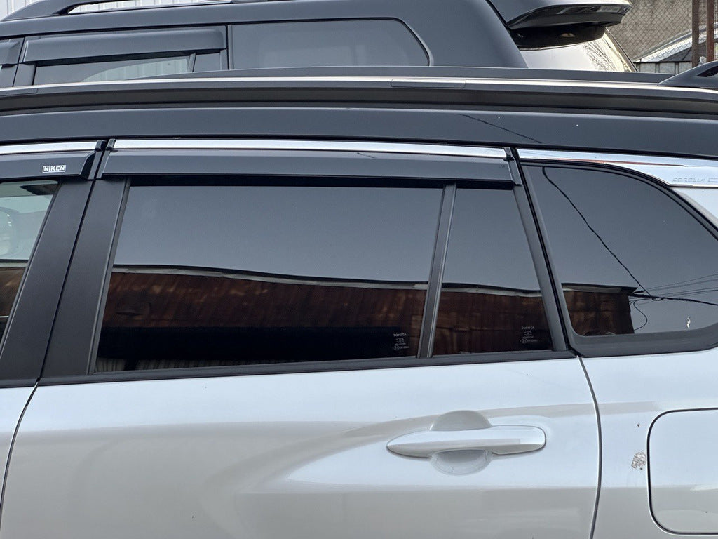Window deflectors with chrome trim (4 pcs, Niken) for Toyota Corolla Cross 2020- - image 3