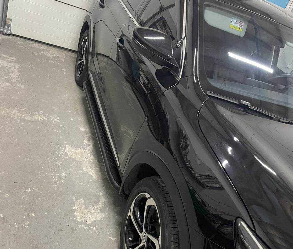 Side sills Bosphore Black (2 pieces, aluminum) for MG HS 2018- - Reelken Auto