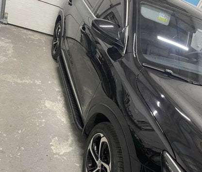 Side sills Bosphore Black (2 pieces, aluminum) for MG HS 2018- - Reelken Auto