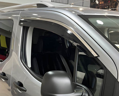 Windbreakers with chrome (2 pcs, Niken) for Opel Combo 2019↗ - Reelken Auto