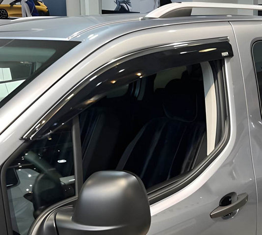 Windbreakers with chrome (2 pcs, Niken) for Citroen Berlingo/Multispace 2019- - Reelken Auto