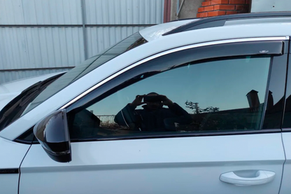 Window deflectors with chrome trim (4 pcs, HIC) for Skoda Karoq 2018- - image 4