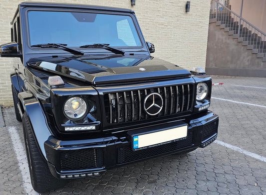 Front grille (GT, with chrome stripes) for Mercedes G class W463 1990-2018 - image 1