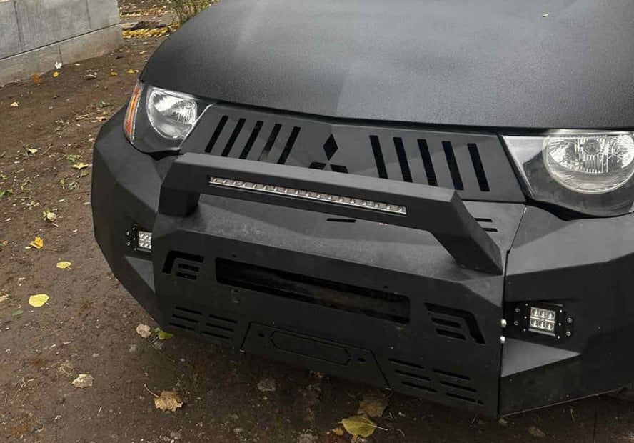 Front bumper with crankcase protection Dakar (2006-2010) for Mitsubishi L200 2006-2015 - image 5