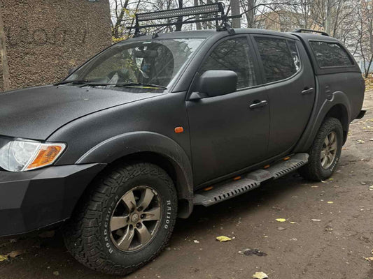 Side sills Dakar V2 with LED (2019+, 2 pcs, metal) for Mitsubishi L200 2015-2024 - image 2