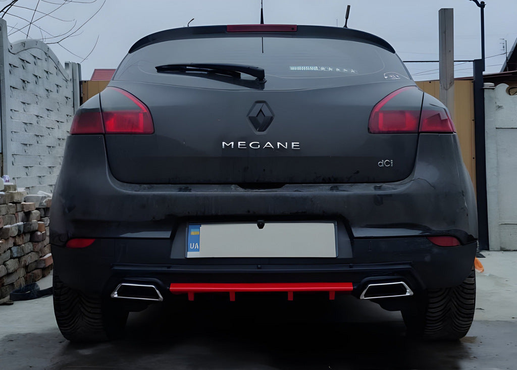 Universal rear diffuser DPT V-5 (ABS) (red + black gloss) - image 2