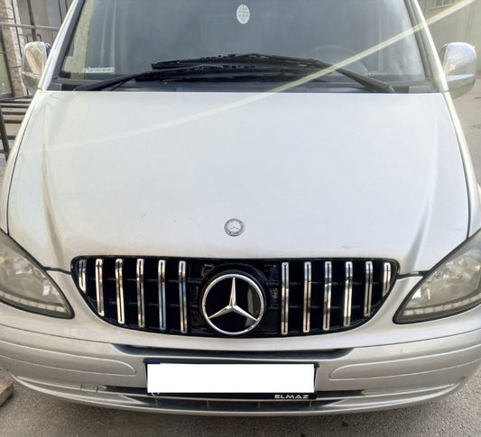 Front grille 2004-2010. GT Panamericana Chrome Eco for Mercedes Vito W639 2004-2014 - image 1