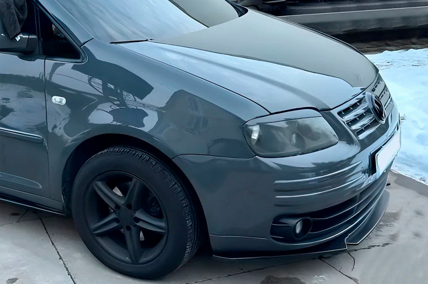 Front Lip Niken Black (ABS) for Volkswagen Caddy 2004-2010 - image 1