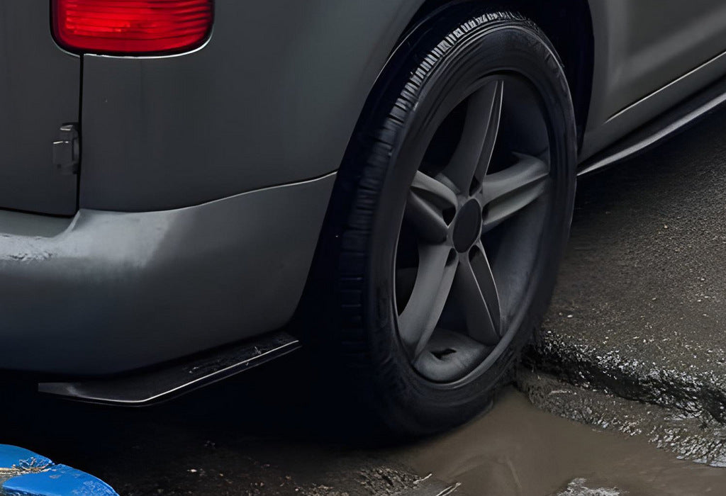 Universal Flap cover on the rear bumper DPT (ABS) (2pcs) (black gloss) - image 6