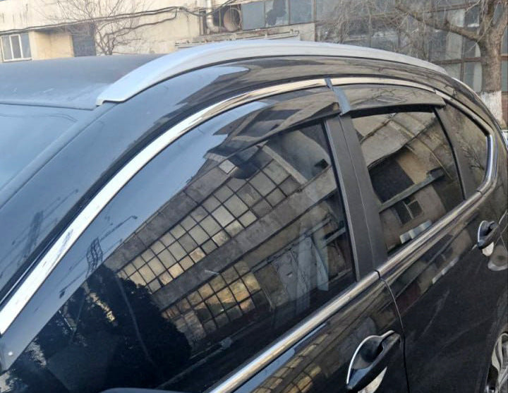 Window Deflectors with Chrome Trim Niken Luxury (4 pcs) for Honda CRV 2012-2016 - image 2