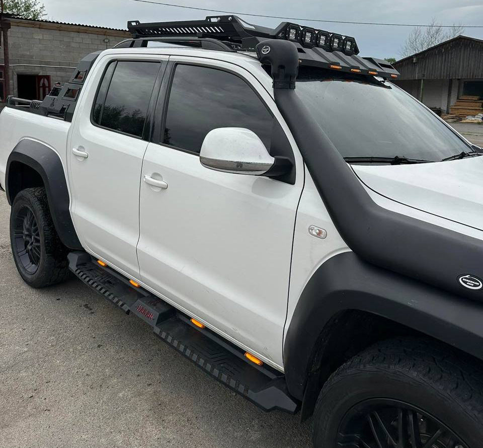 Side Steps Dakar V2 with LED (2 pcs, metal) for Volkswagen Amarok 2010-2022 - image 5