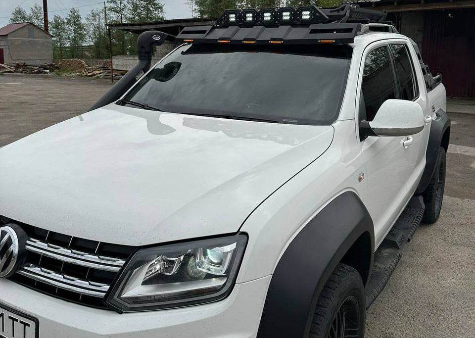 Side sills Dakar V2 with LED (2 pcs, metal) for Volkswagen Amarok 2010-2022 - Reelken Auto