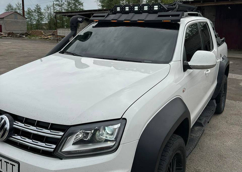 Side Steps Dakar V2 with LED (2 pcs, metal) for Volkswagen Amarok 2010-2022 - image 10