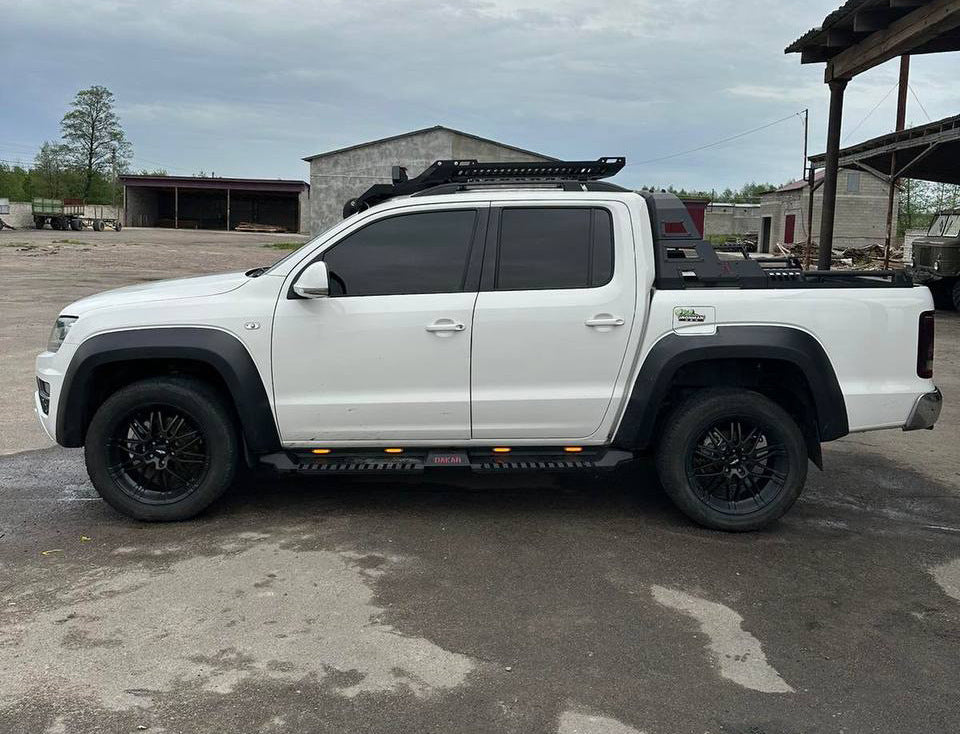 Side Steps Dakar V2 with LED (2 pcs, metal) for Volkswagen Amarok 2010-2022 - image 3