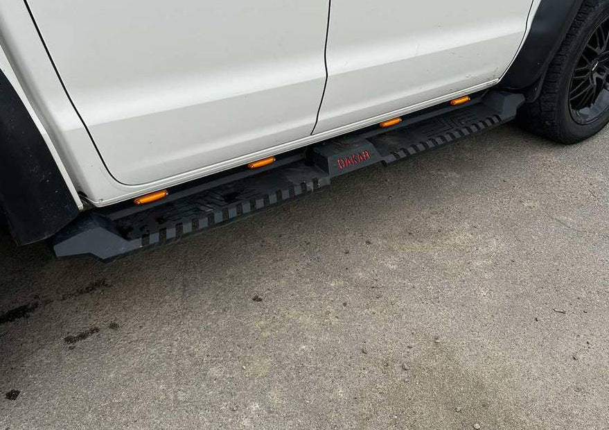 Side Steps Dakar V2 with LED (2 pcs, metal) for Volkswagen Amarok 2010-2022 - image 12