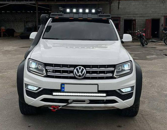 Windshield visor for roof rack DAKAR (LED) for Volkswagen Amarok 2010-2022 - image 1