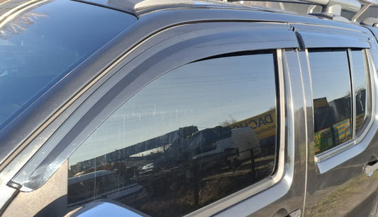 Window Deflectors (4 pcs, Sunplex Sport) for Nissan Navara 2006-2015 - image 1