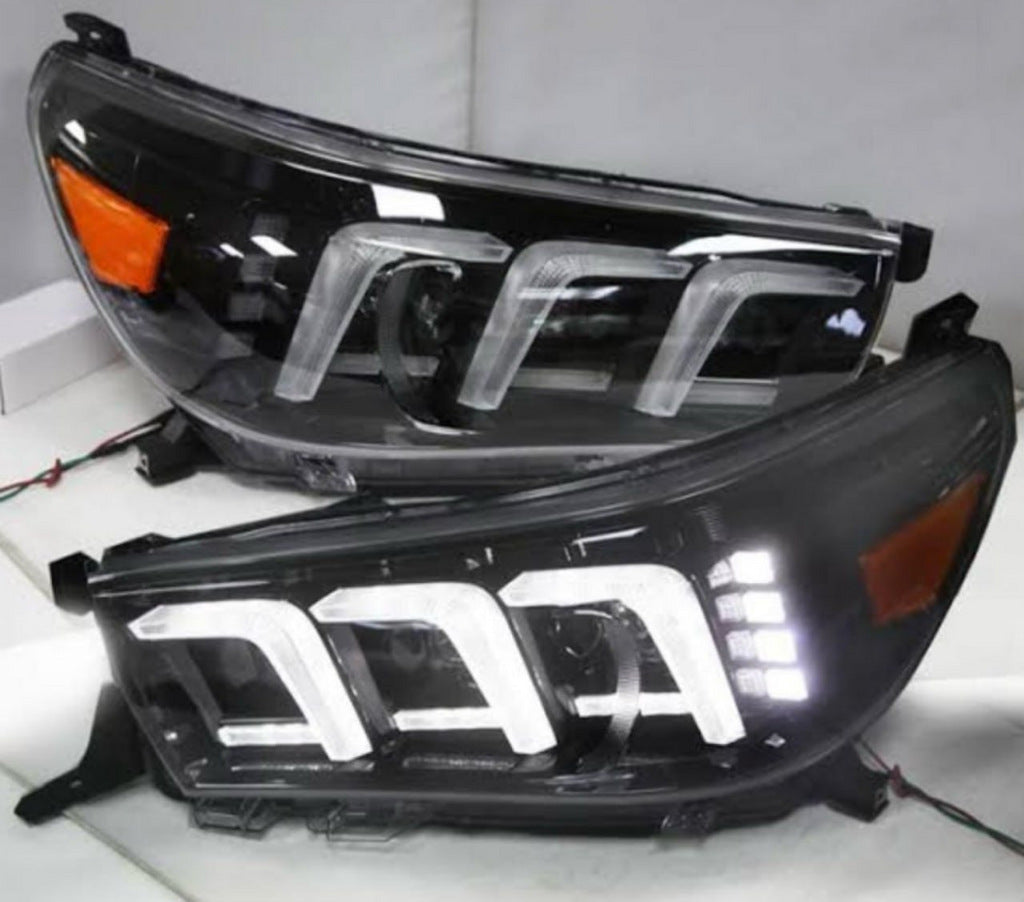 Front Headlights Lexus-Design V2 2015-2019 (2 pcs) for Toyota Hilux 2015- - image 4