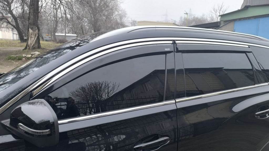 Windbreakers with chrome (4 pcs, Niken) for Chery Tiggo 7 2020- - Reelken Auto