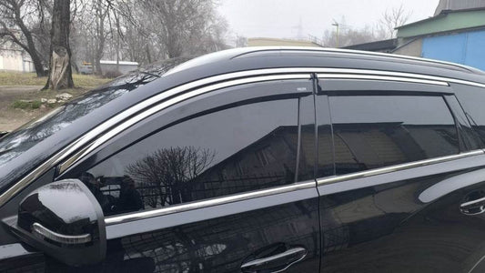 Windbreakers with chrome (4 pcs, Niken) for Chery Tiggo 7 2020- - Reelken Auto