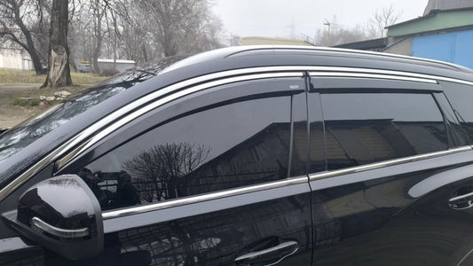 Window deflectors with chrome trim (4 pcs, Niken) for Chery Tiggo 7 2020- - image 2