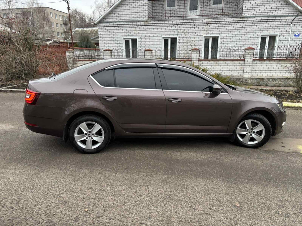 Window Deflectors with Chrome Trim LiftBack (4 pcs, Niken) for Skoda Octavia III A7 2013-2019 - image 4