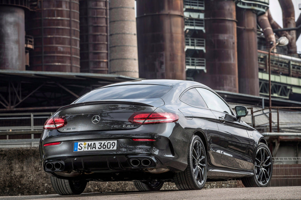 Rear diffuser with exhaust tips (for Coupe Design AMG43) for Mercedes C-сlass W205 2014-2021 - image 1