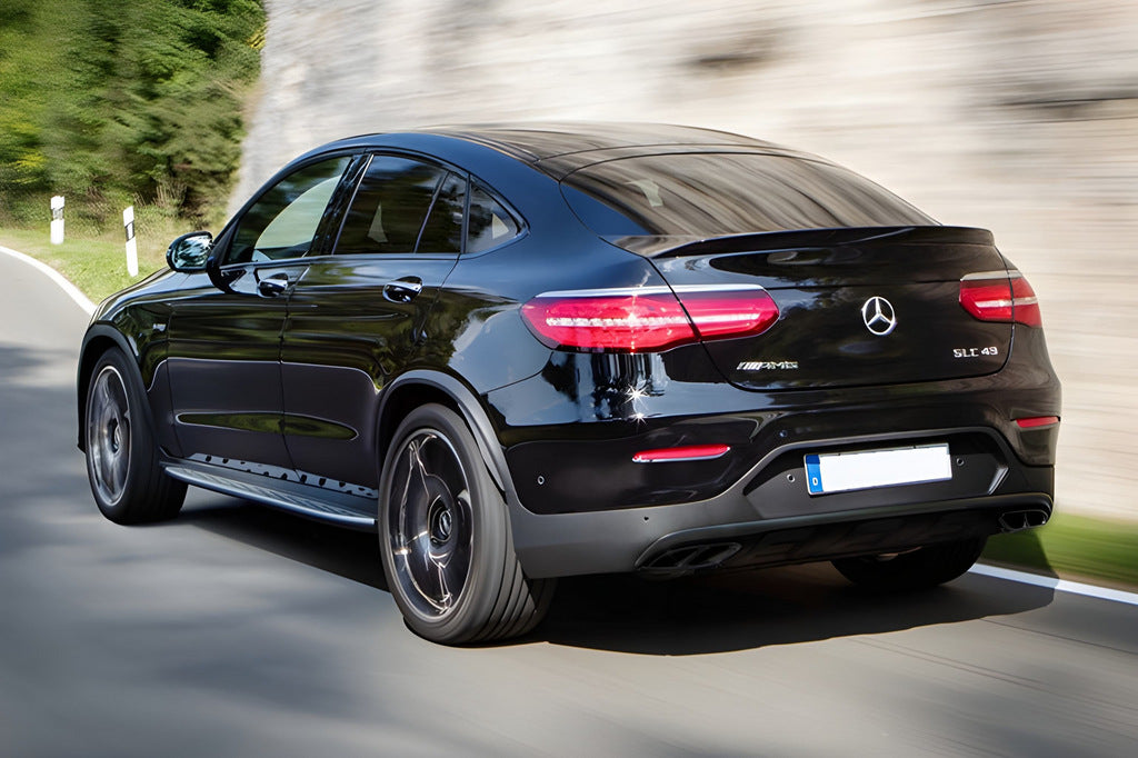 Rear diffuser with exhaust tips (AMG43 Design) for Mercedes GLC coupe C253 2016-2023 - image 1