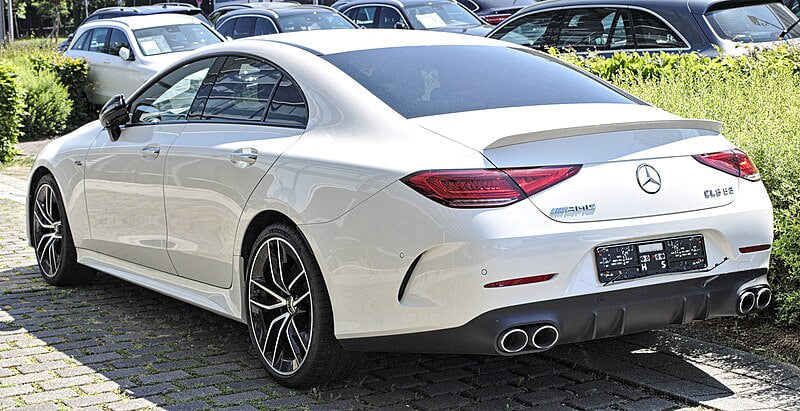 Rear diffuser with exhaust tips (GT53 Design) for Mercedes CLS C257 2018- - image 1