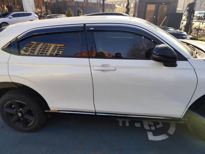 Window deflectors with chrome trim (4 pcs, Niken) for Honda HR-V 2021- - image 1