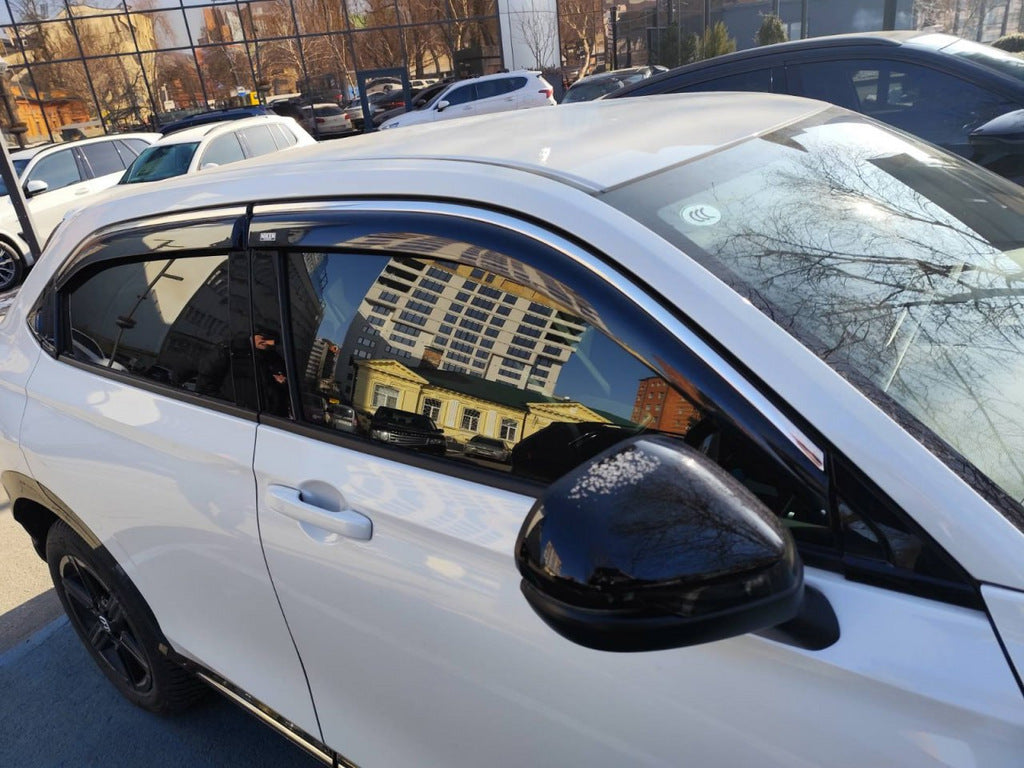 Window deflectors with chrome trim (4 pcs, Niken) for Honda HR-V 2021- - image 3