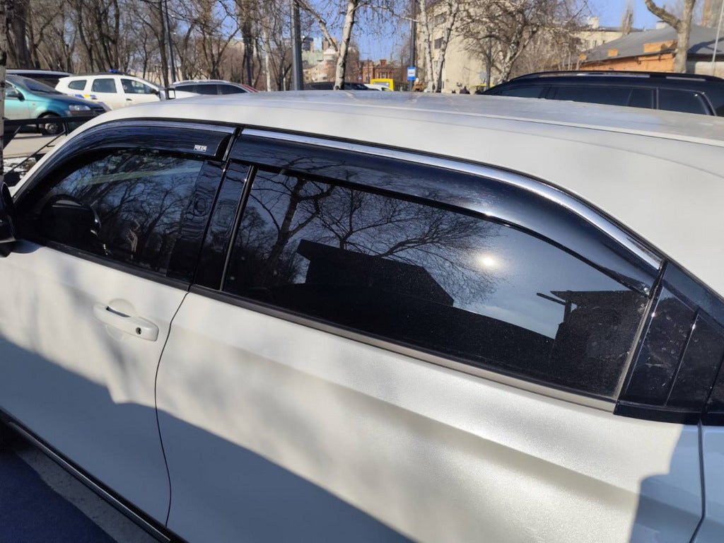 Window deflectors with chrome trim (4 pcs, Niken) for Honda HR-V 2021- - image 5